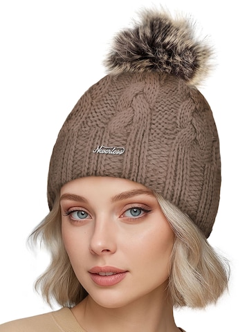 Neverless Mütze 'Katy' in Beige: Vorderseite