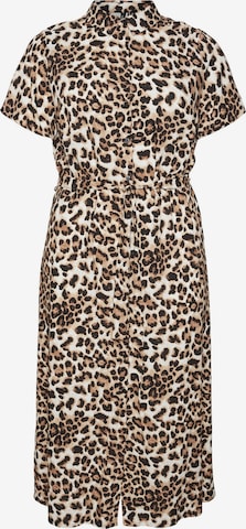 Vero Moda Curve Dress 'EASY' in Brown: front