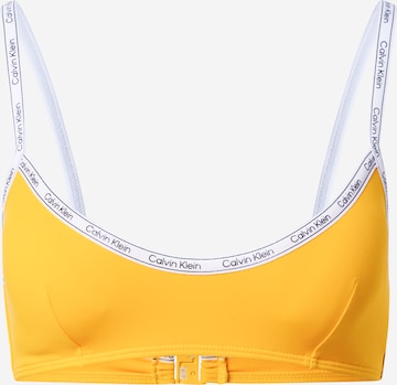 Calvin Klein Swimwear Horní díl plavek 'BRALETTE' – žlutá: přední strana