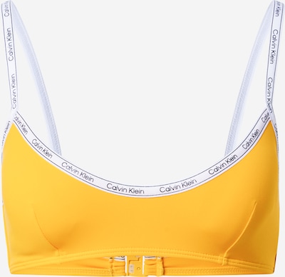 Calvin Klein Swimwear Bikini zgornji del 'BRALETTE' | zlato-rumena / črna / bela barva, Prikaz izdelka