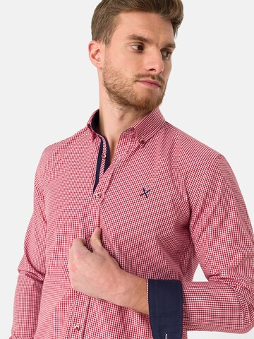 Jacey Quinn Regular Fit Hemd in Rot