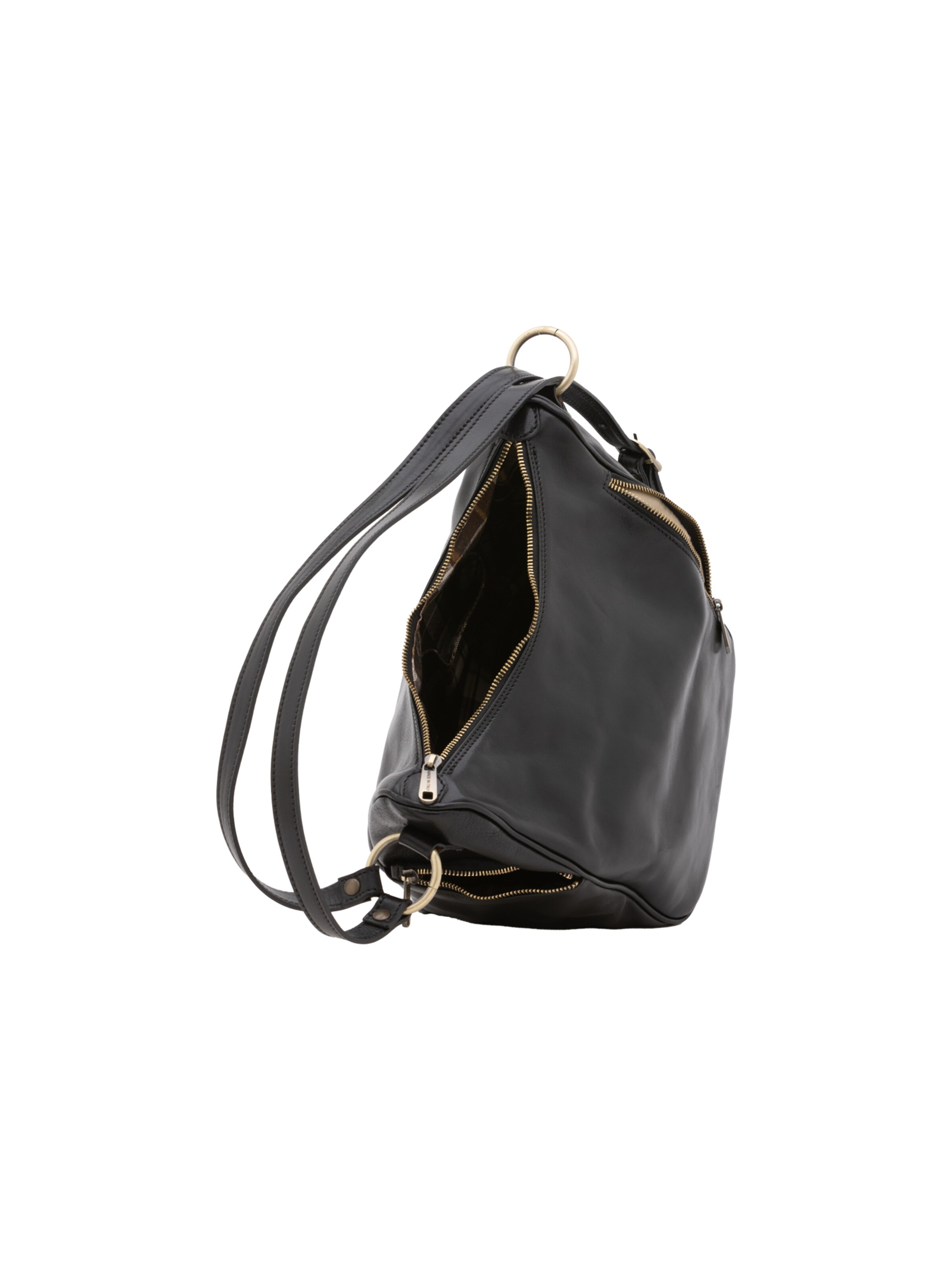 Borsa a spalla 'Borsa a Spalla Donna Vera Pelle Vacchetta - Chiusura Zip' di I Fratelli in nero