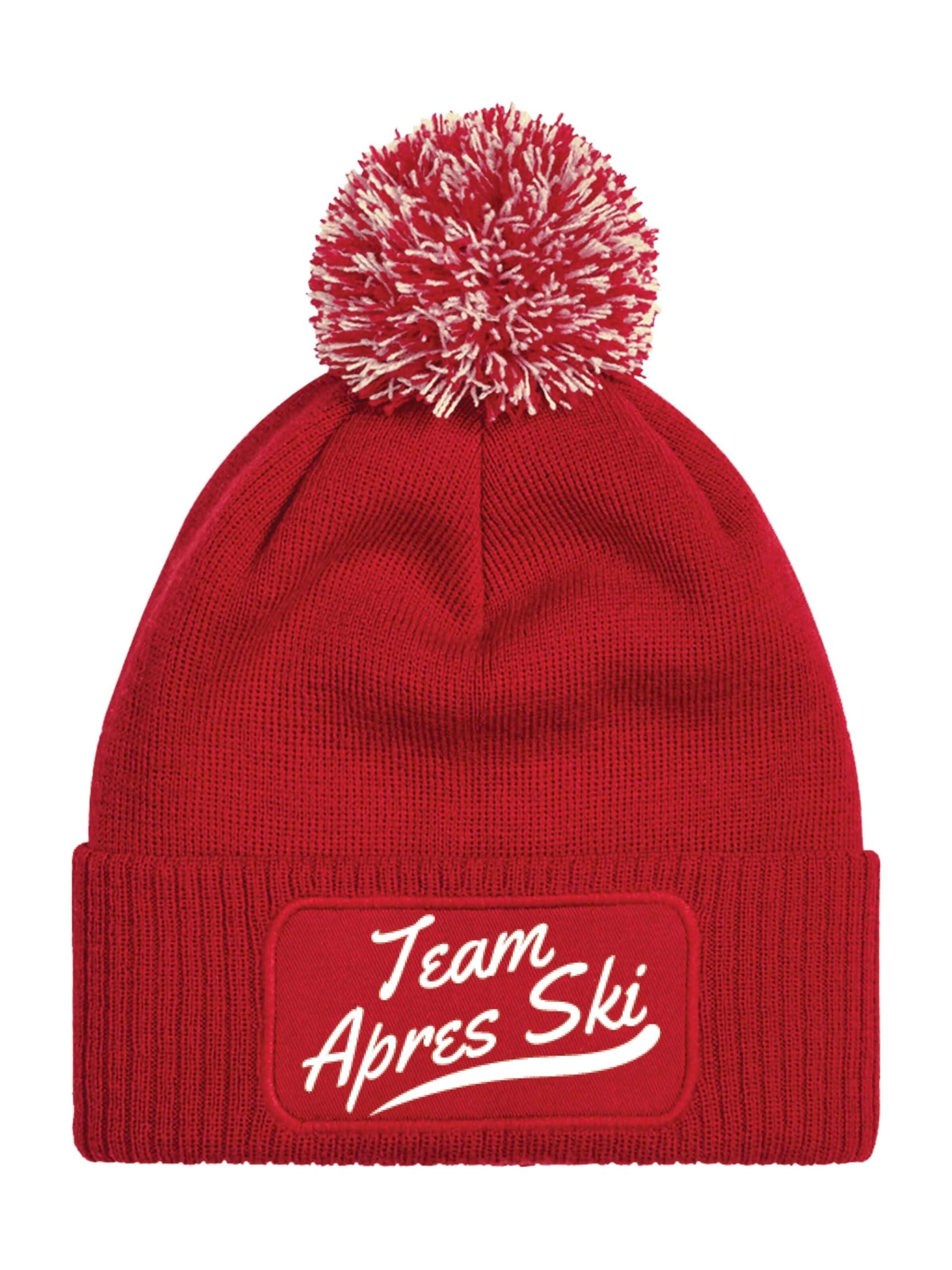 Youth Designz Beanie 'Team Après-Ski' in Red: front