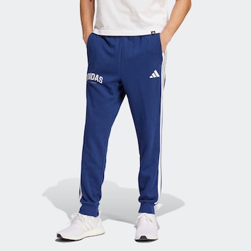 Effilé Pantalon de sport ADIDAS SPORTSWEAR en bleu : devant
