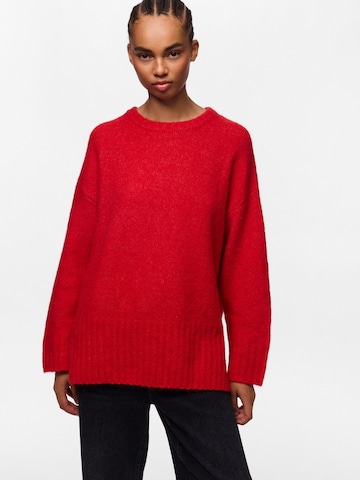 PIECES Sweater 'PCTina' in Red: front
