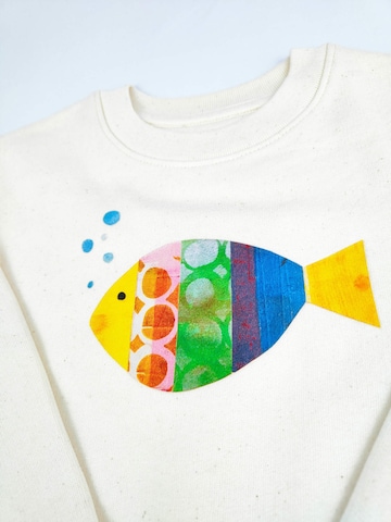 MelaDi Sweatshirt 'Fisch' in White