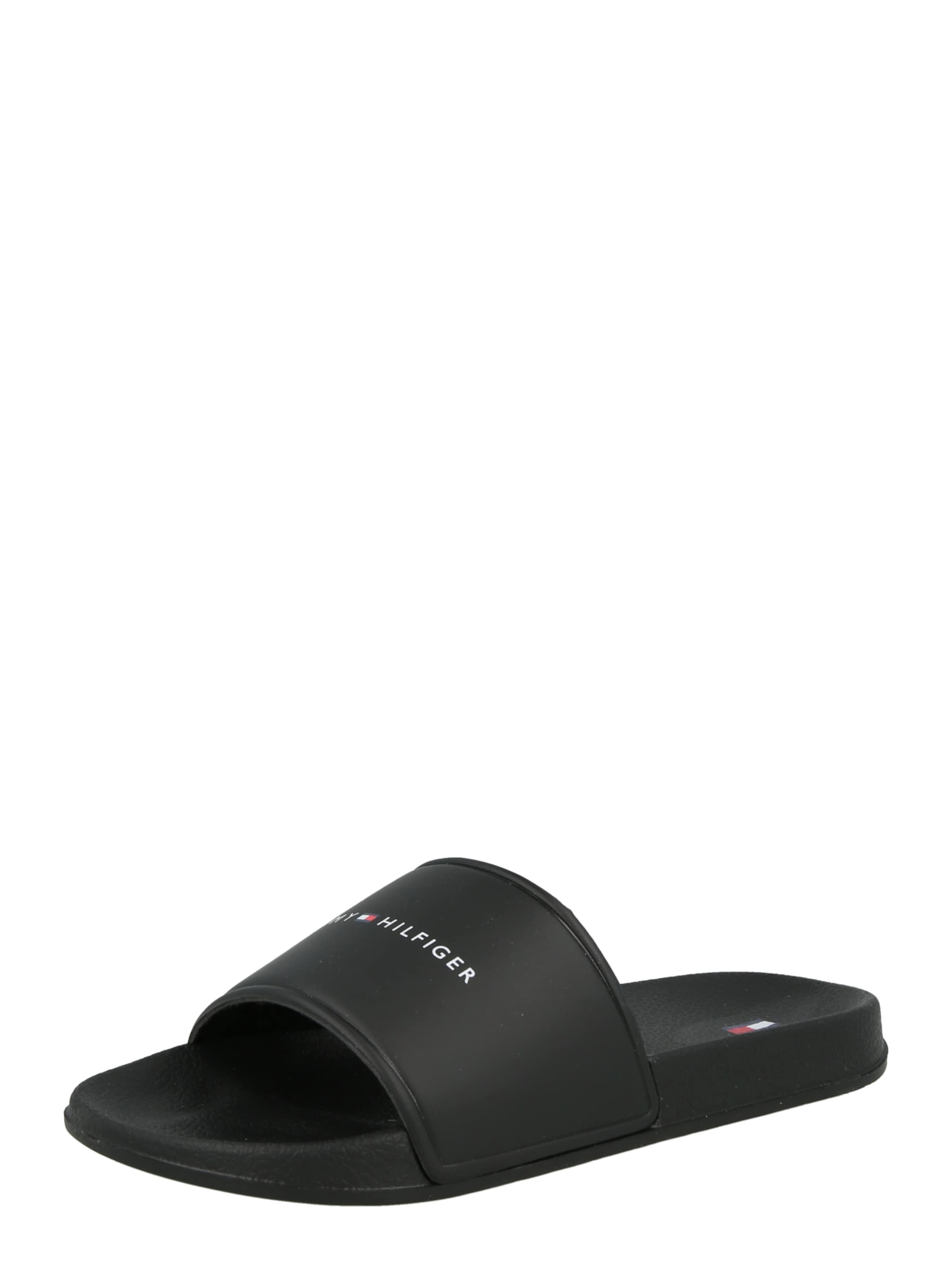 TOMMY HILFIGER Odprti čevlji | črna barva: sprednja stran