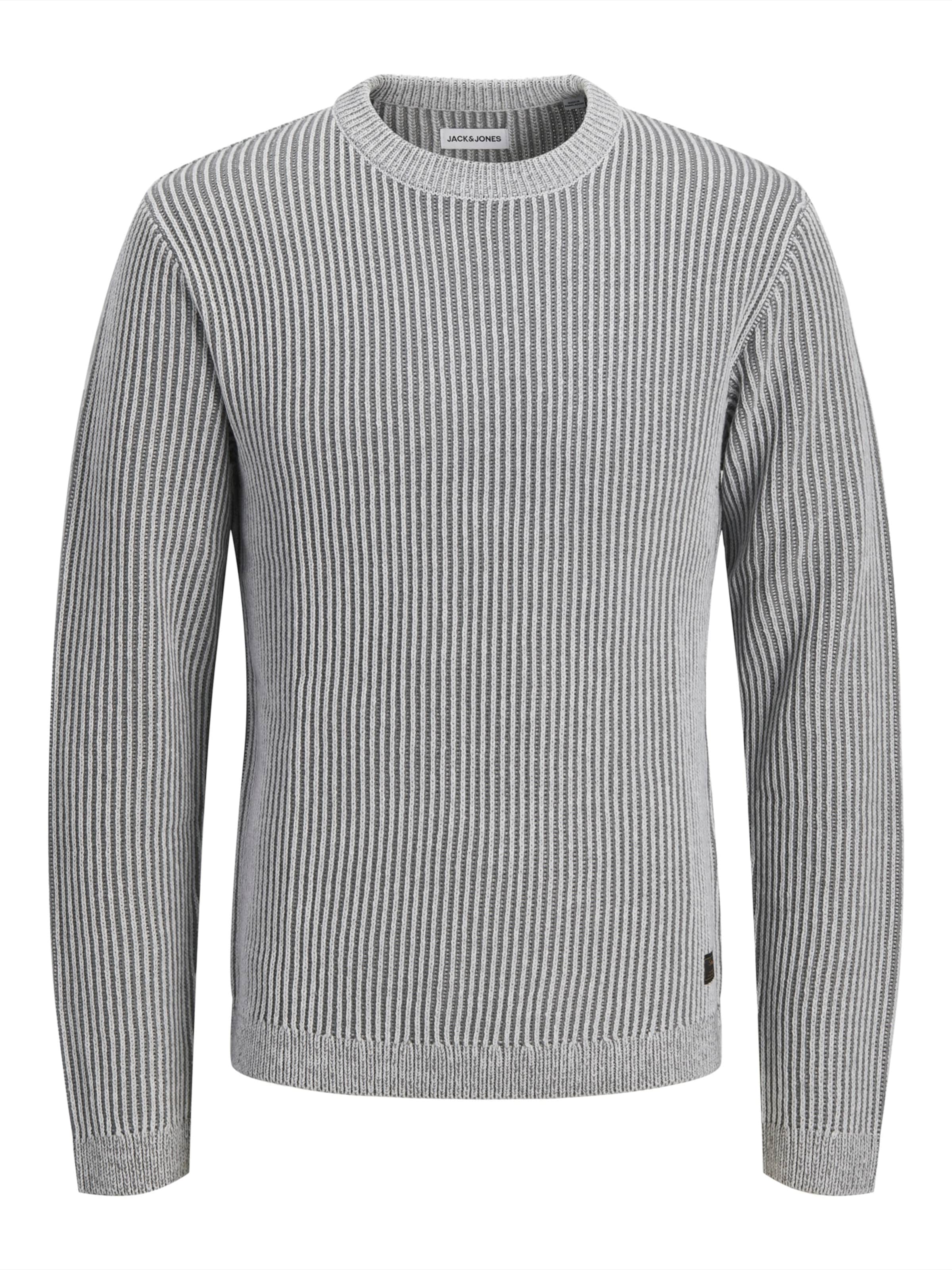 Pull-over 'JJEdover' JACK & JONES en gris : devant