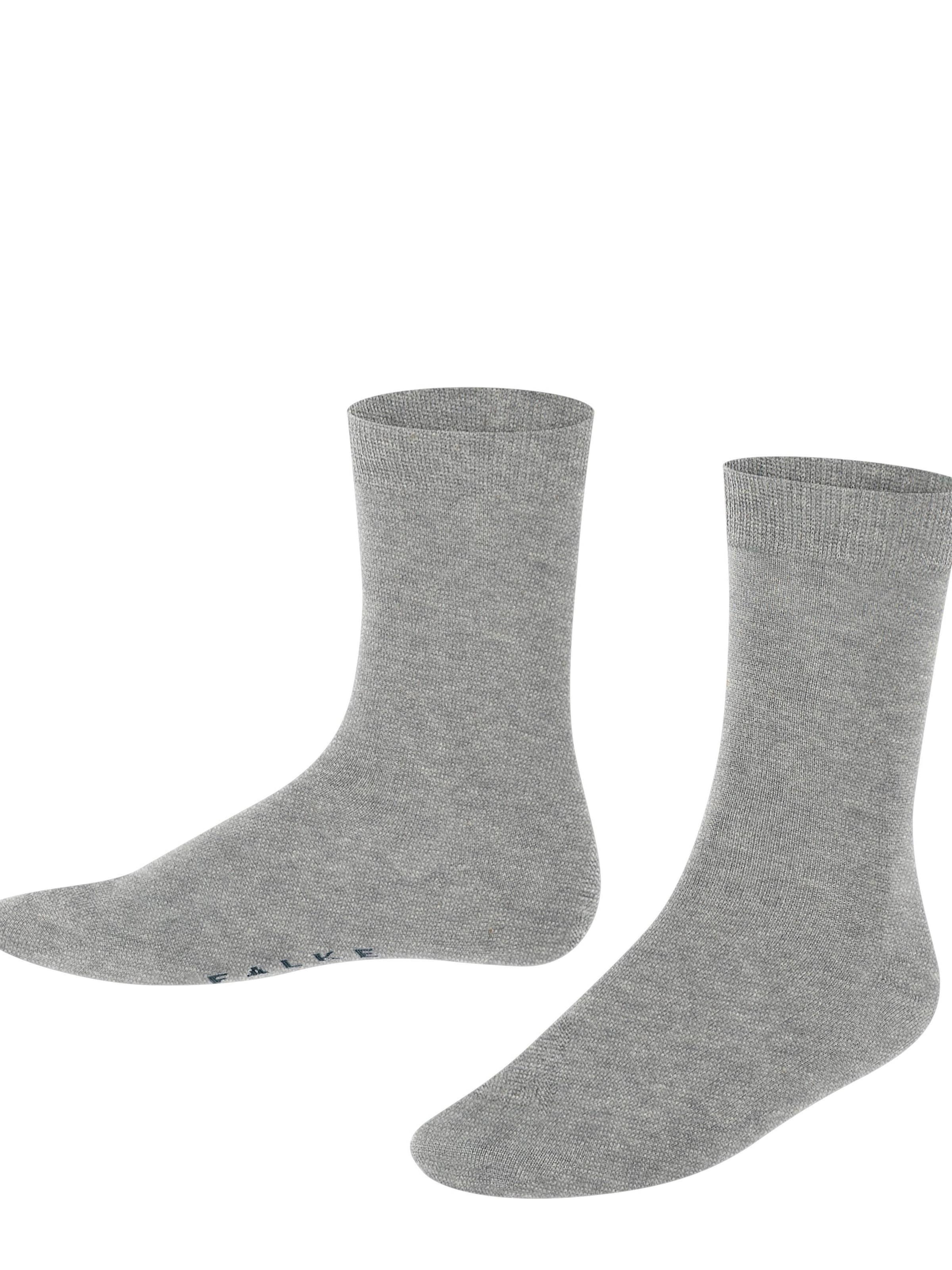 FALKE Socks 'Cotton Finesse' in Grey: front