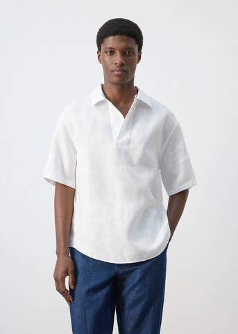 MANGO MAN Poloshirt 'Bay' in Weiß: Vorderseite