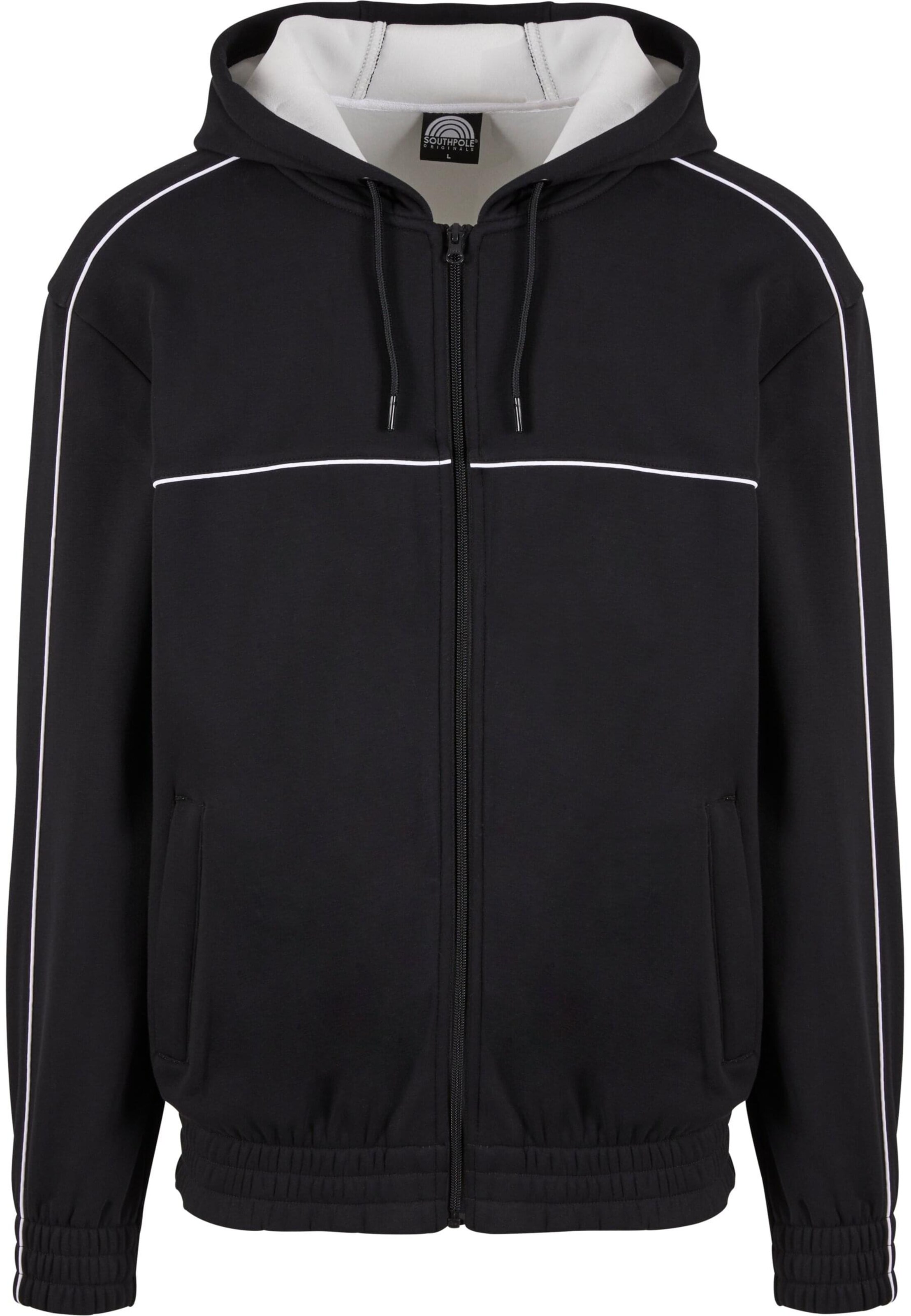 SOUTHPOLE Sweatvest in Zwart: voorkant