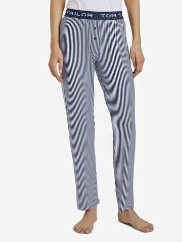 Pantalon de pyjama TOM TAILOR en bleu : devant