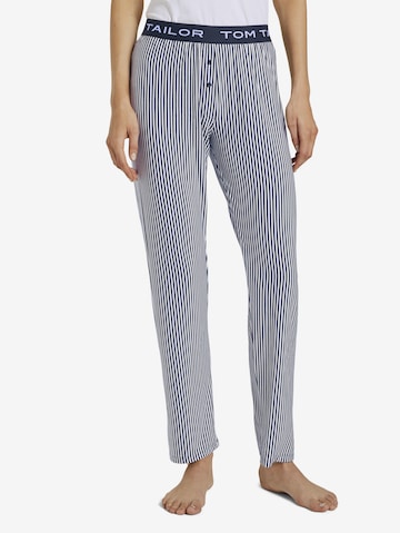 TOM TAILOR Pajama Pants in Blue: front