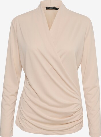 SOAKED IN LUXURY - Blusa 'Columbine' em bege: frente