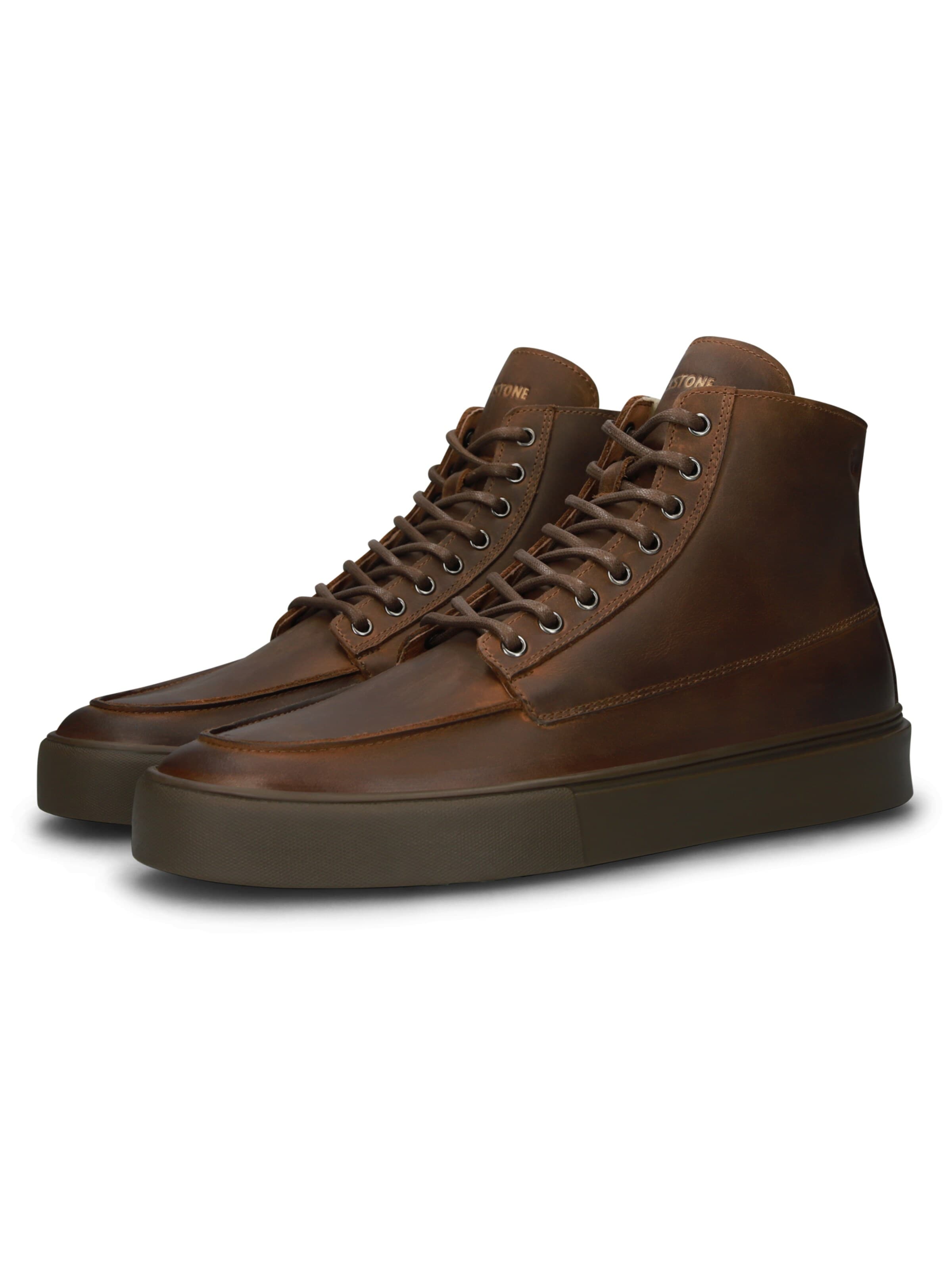 BLACKSTONE - Zapatillas deportivas altas 'RUBY EERO - ZIPPER' en marrón