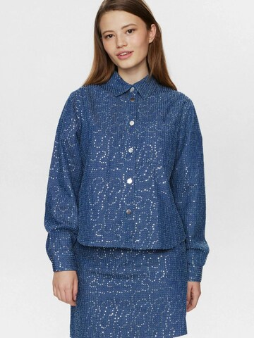 NÜMPH Blouse 'Journey' in Blauw: voorkant