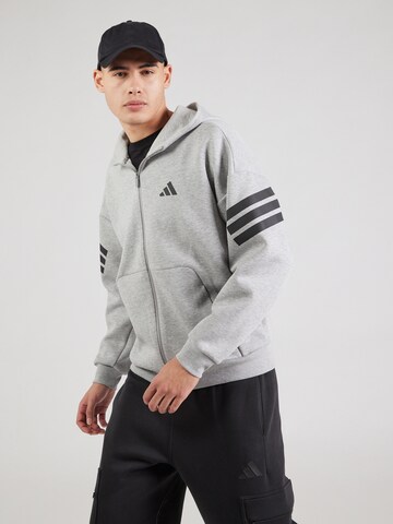 ADIDAS SPORTSWEAR Sports sweat jacket in Grey: front