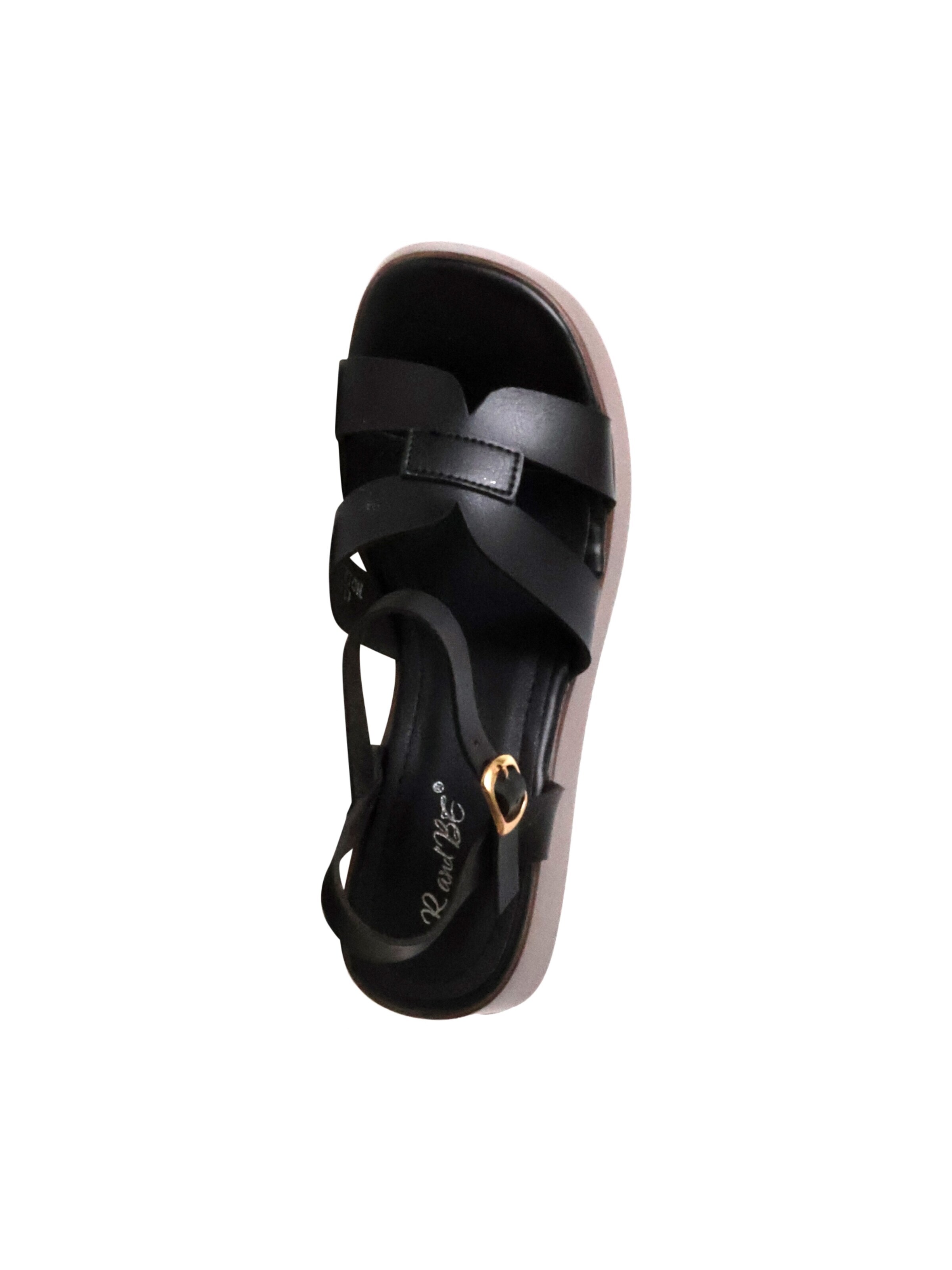 Sandalo 'Hohe Riemchensandalen von R and BE' di Super Mode in nero