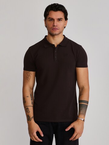 T-Shirt SikSilk en marron : devant