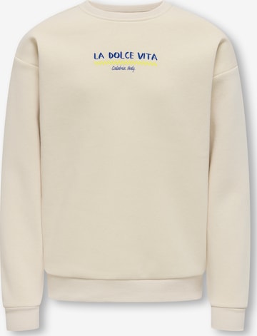 ONLY GIRLS Свитшот 'KOGCANASTA' в Бежевый: спереди