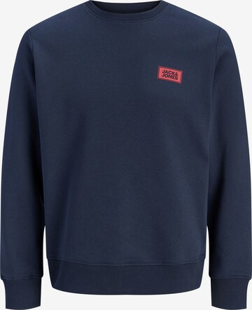 JACK & JONES Collegepaita 'JJRUSH' värissä sininen: etupuoli