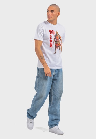 Oldskull Shirt 'Asian Shogun Legacy Graphic' in White