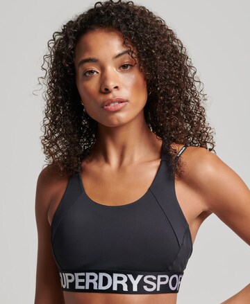 Bustier Soutien-gorge Superdry en noir : devant