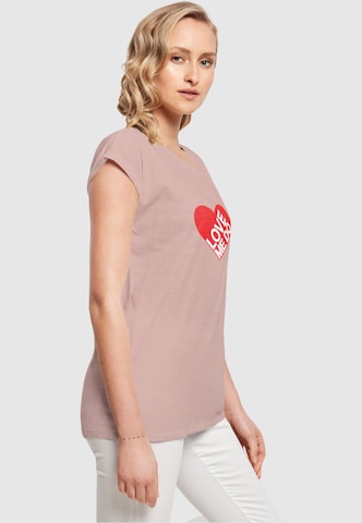 Merchcode T-Shirt 'Beatles - Love me do' in Pink