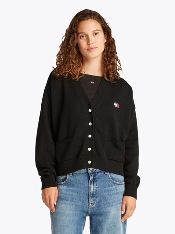 Tommy Jeans Knit cardigan in Black: front
