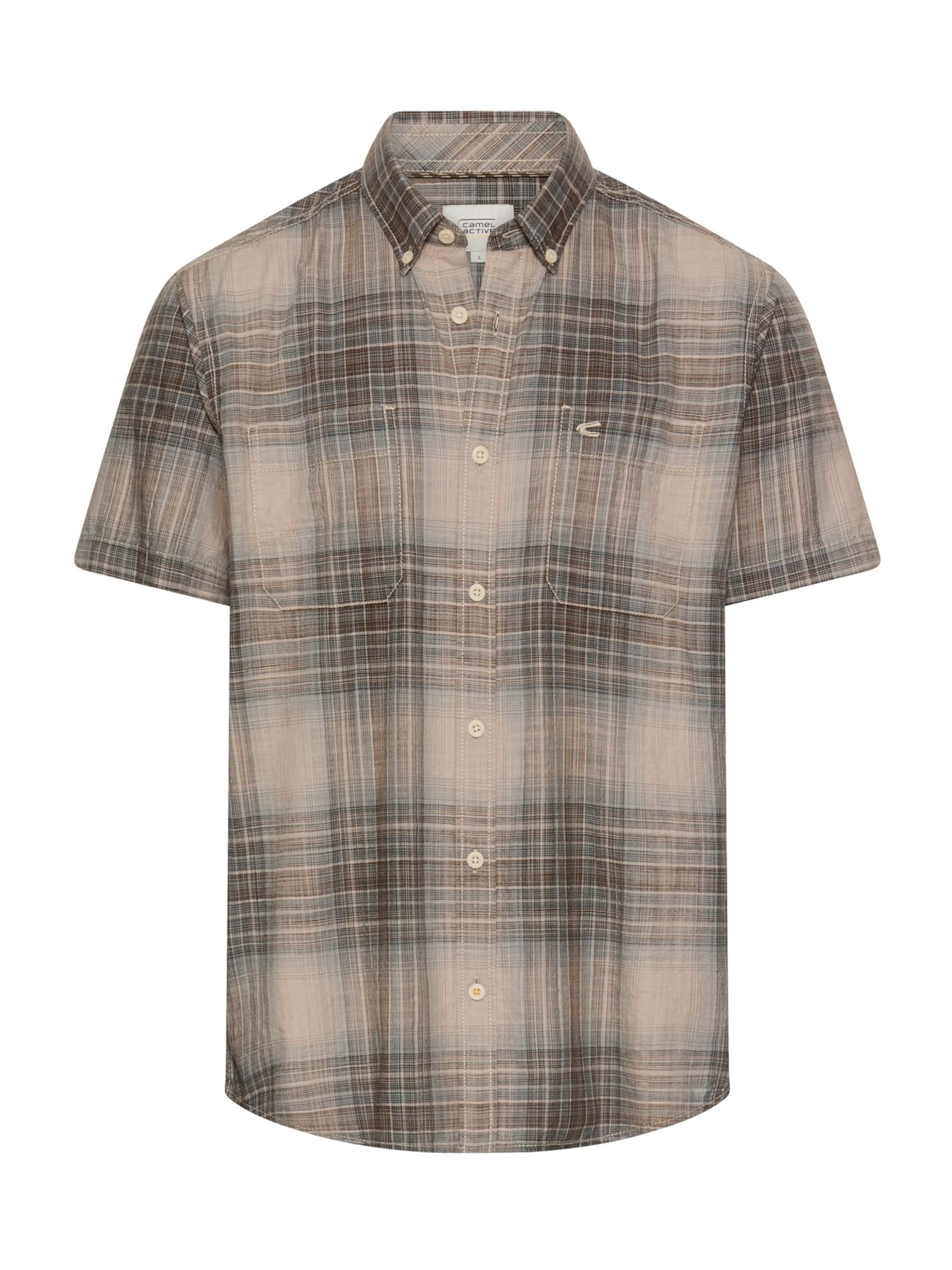 CAMEL ACTIVE Regular fit Button Up Shirt in Brown: front