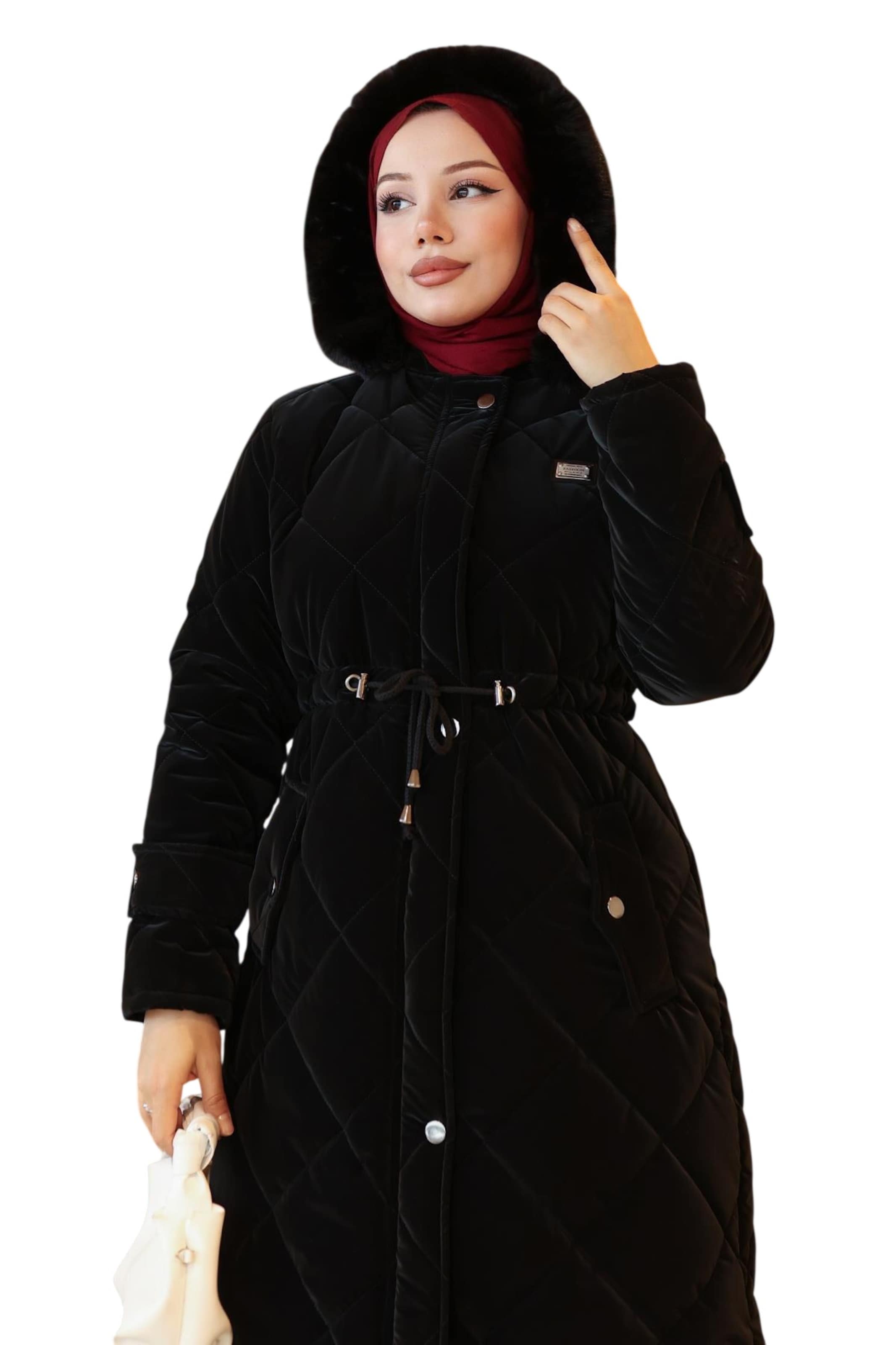 MODAMIHRAM Mantel in Schwarz