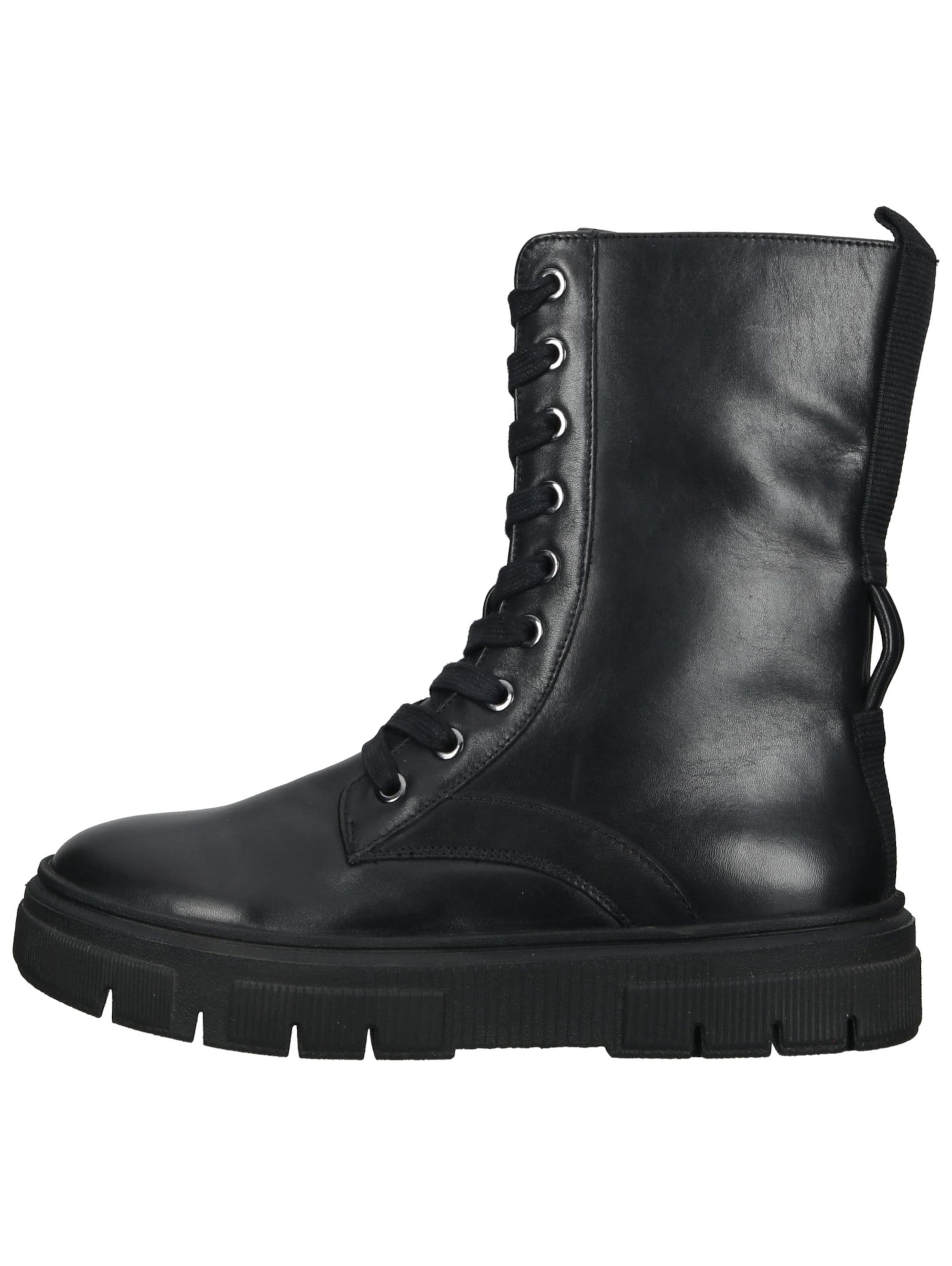 GEOX Schnürstiefelette in Schwarz