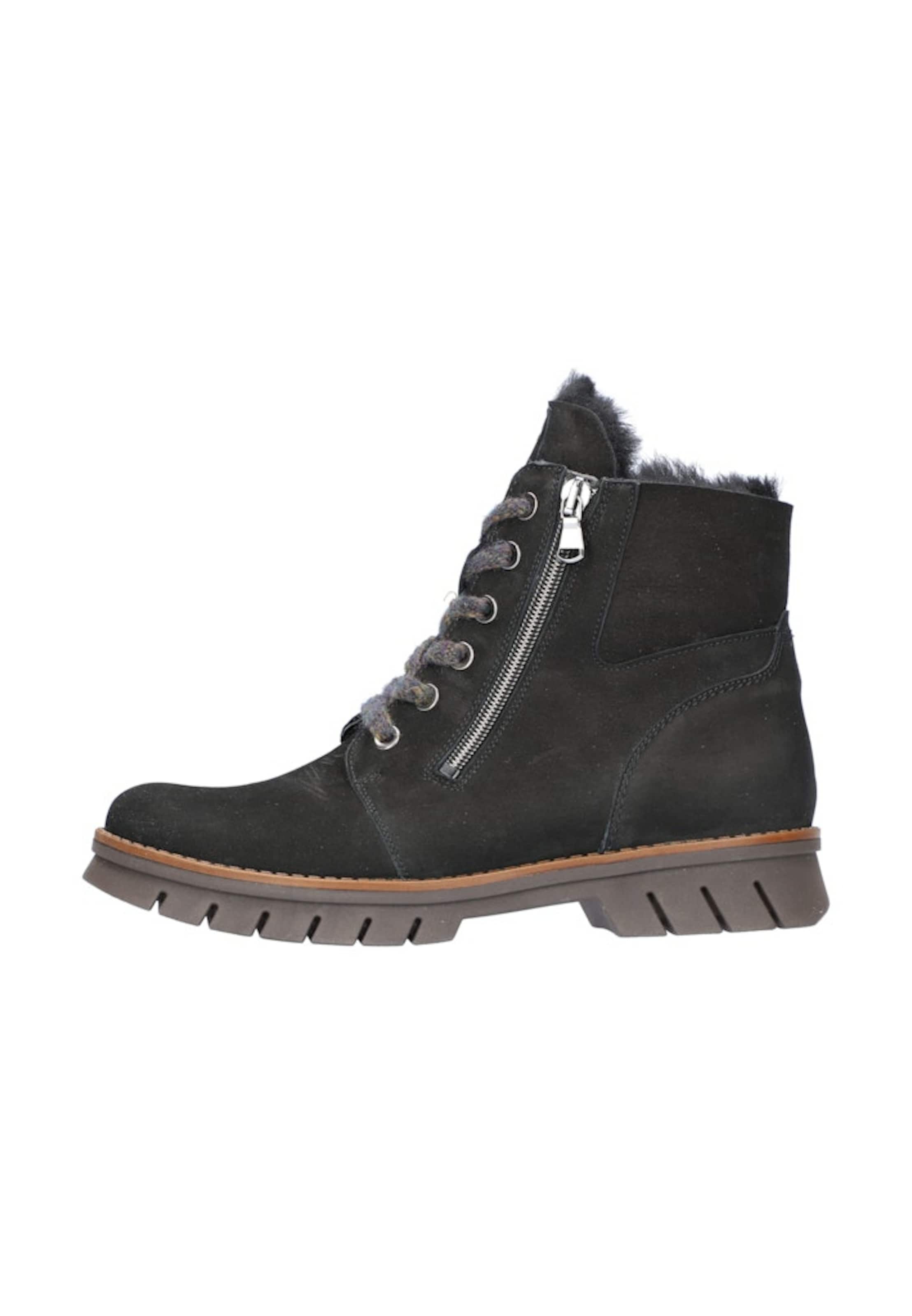WALDLÄUFER Lace-Up Boots in Black