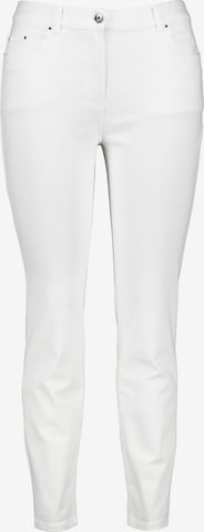 SAMOON Skinny Jeans in White: front