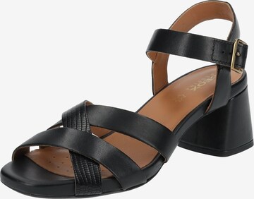 GEOX Strap Sandals in Black: front