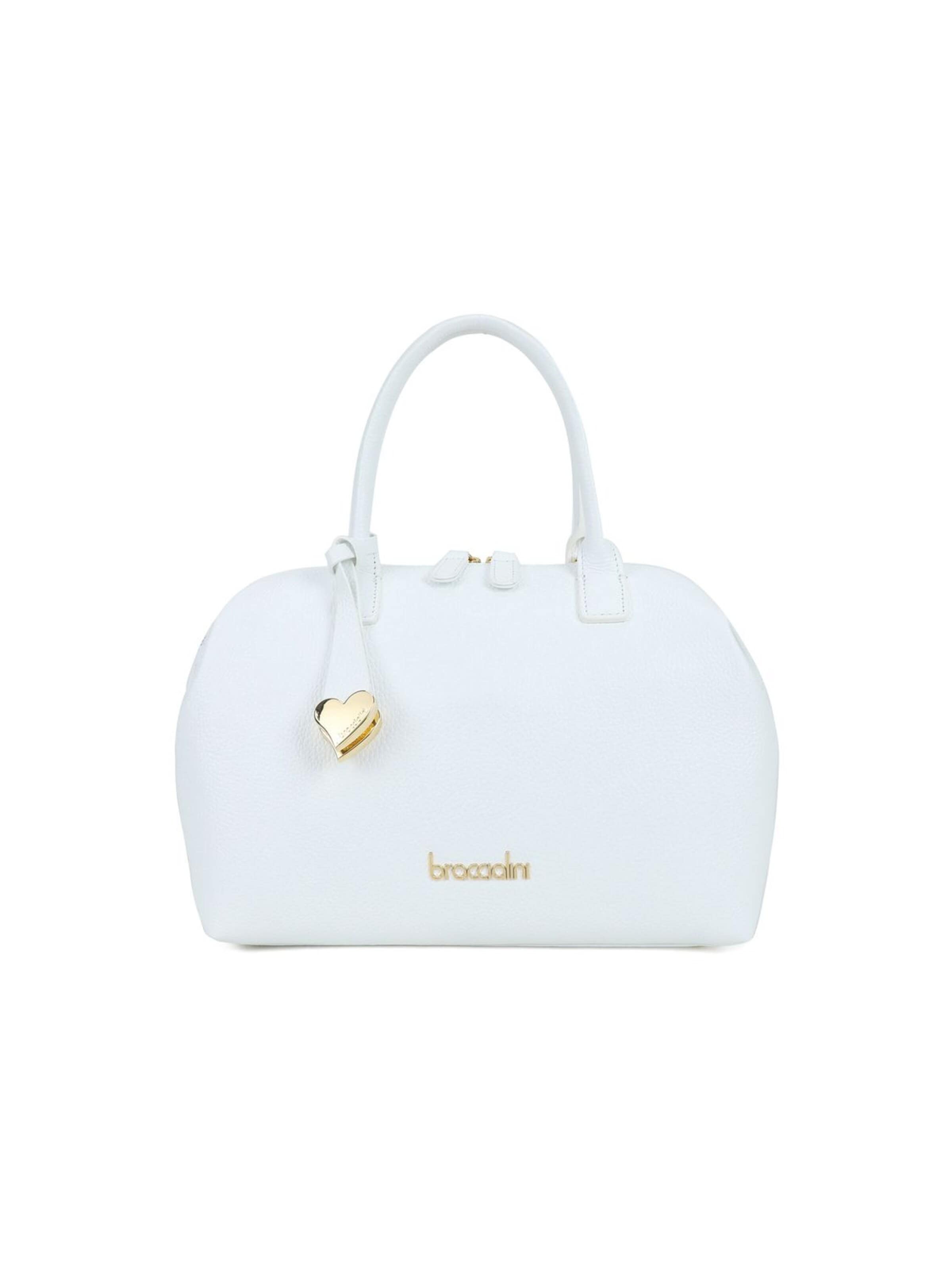 Borsa a mano 'Michelle' di Braccialini in bianco: frontale
