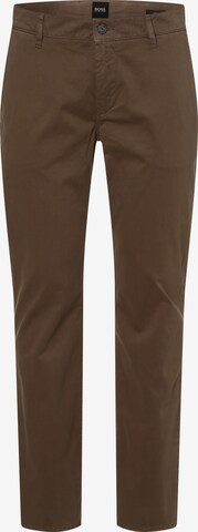 BOSS Slimfit Chino in Bruin: voorkant