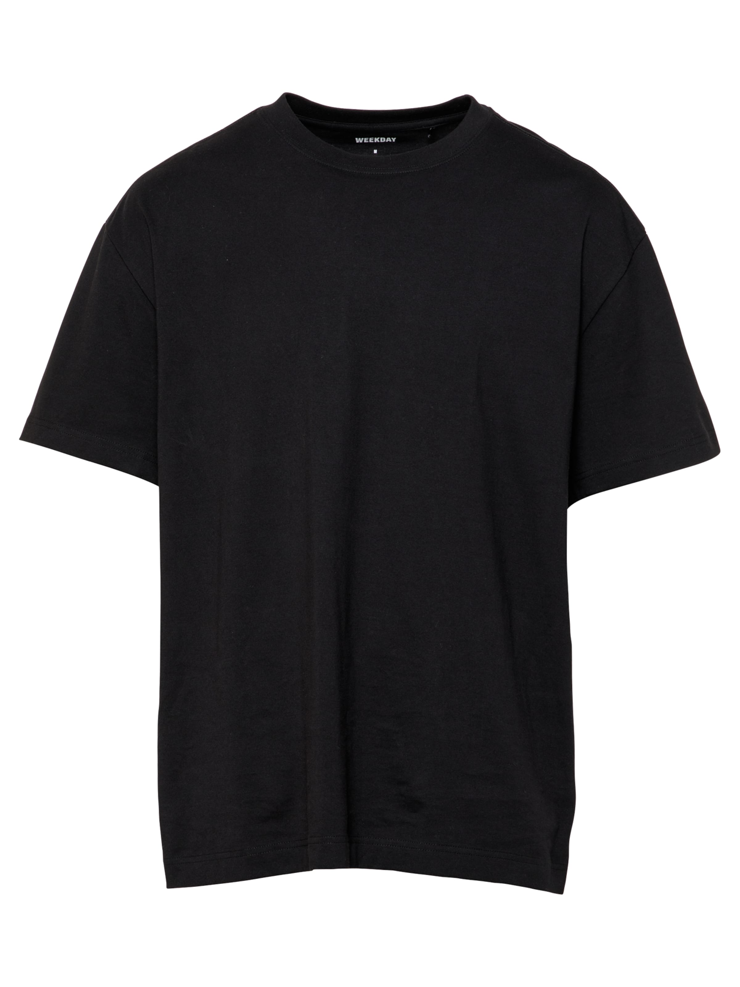 melns WEEKDAY T-Krekls: no priekšpuses