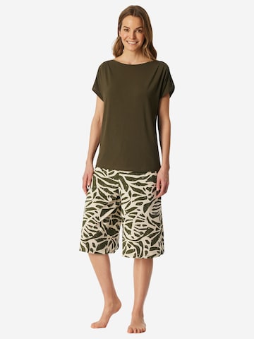 SCHIESSER Pajama ' Selected Premium ' in Beige: front