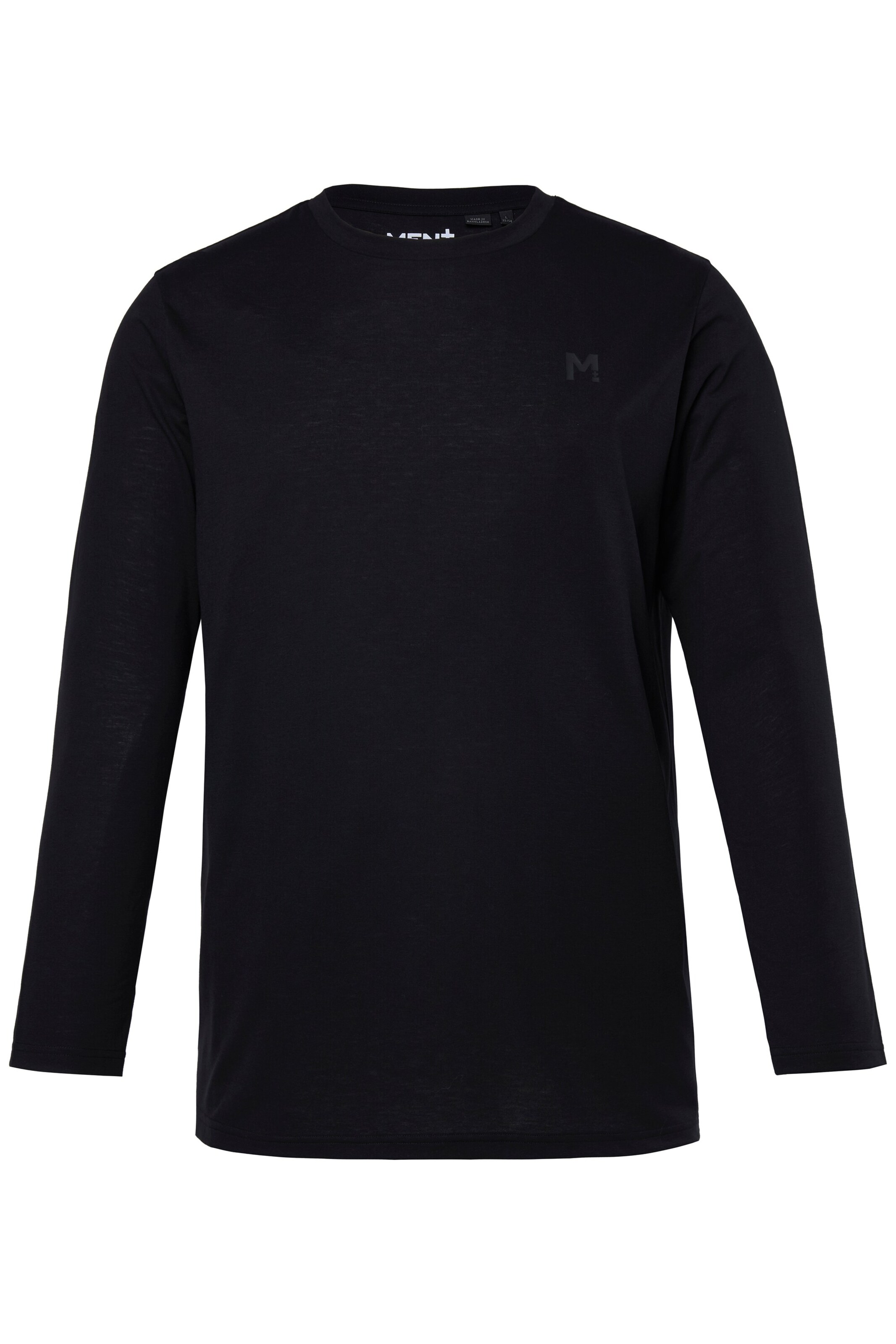 Men Plus Unterhemd in Schwarz: Vorderseite