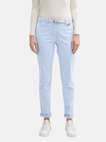 TOM TAILOR Slim fit Chino trousers in Blue: front