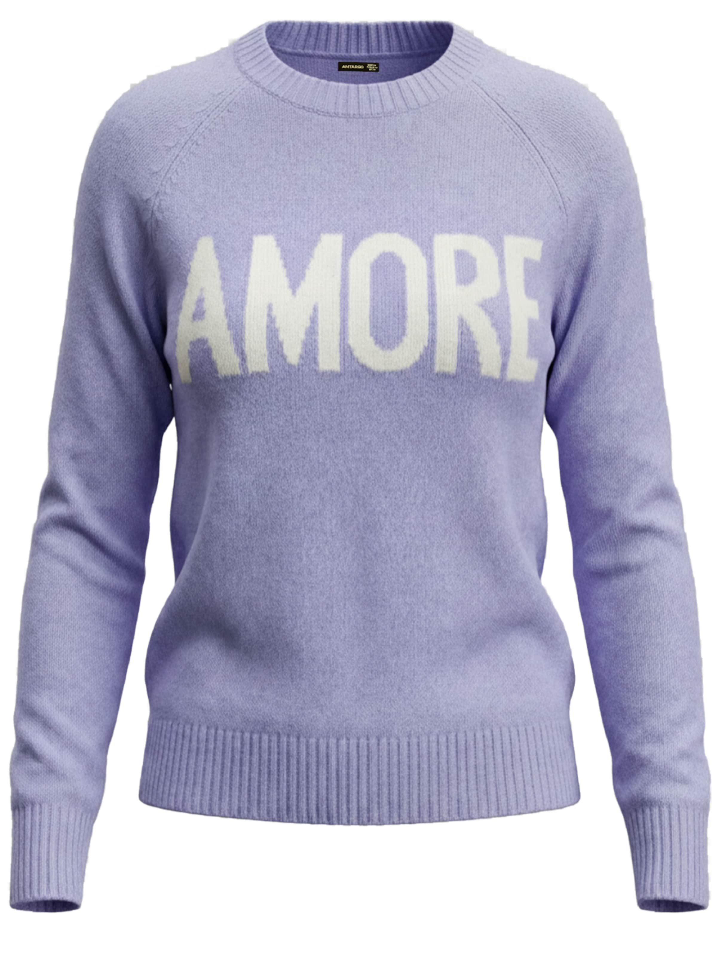 Antargo Sweater 'INTARSIA SWEATER' in Purple: front