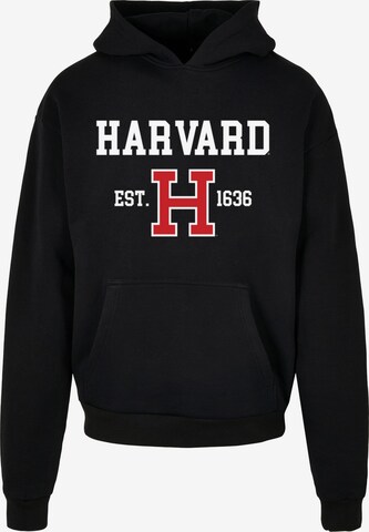 Merchcode Sweatshirt 'Harvard University - Est 1636' in Zwart: voorkant