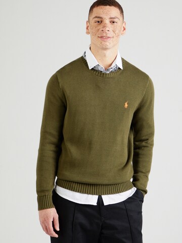 Coupe regular Pull-over Polo Ralph Lauren en vert : devant