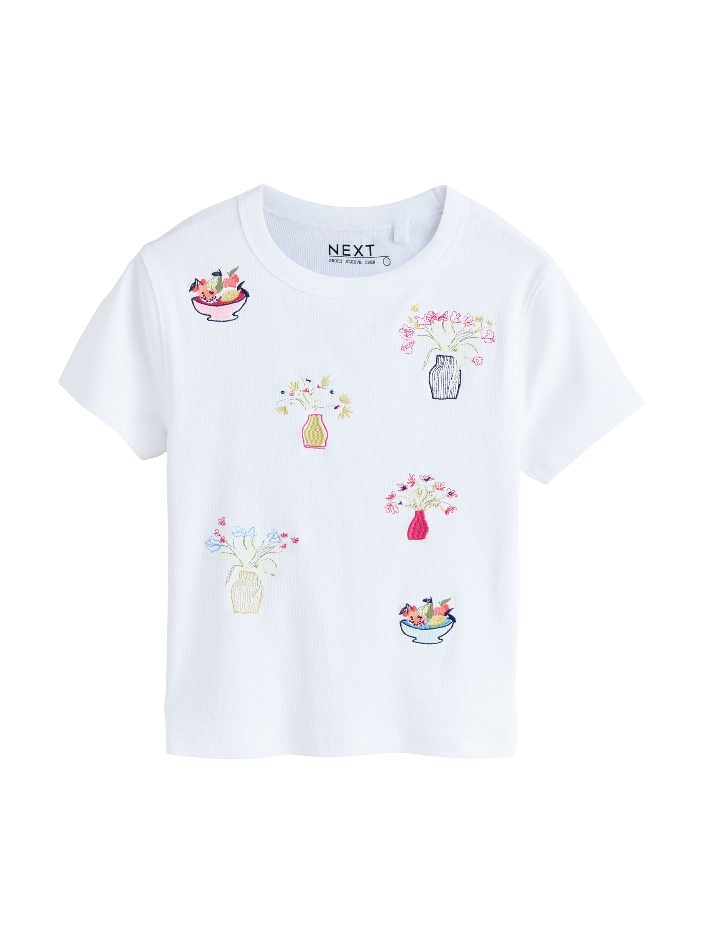 T-shirt Next en blanc : devant