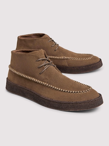 Ombre - Botas con cordones en beige