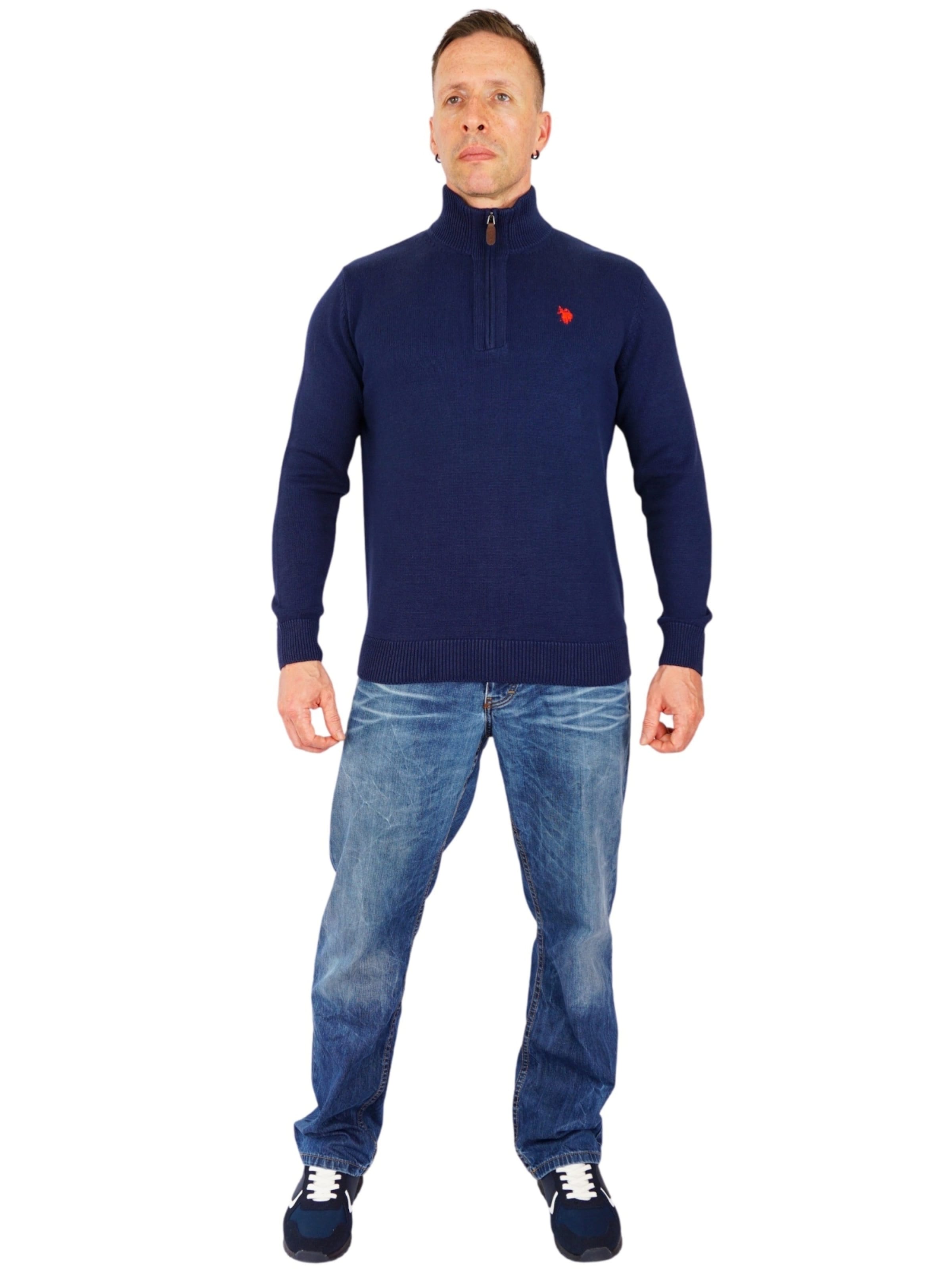 Pull-over U.S. POLO ASSN. en bleu : devant