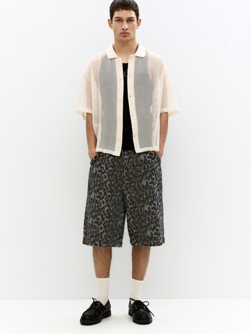 Pull&Bear Loosefit Broek in Blauw