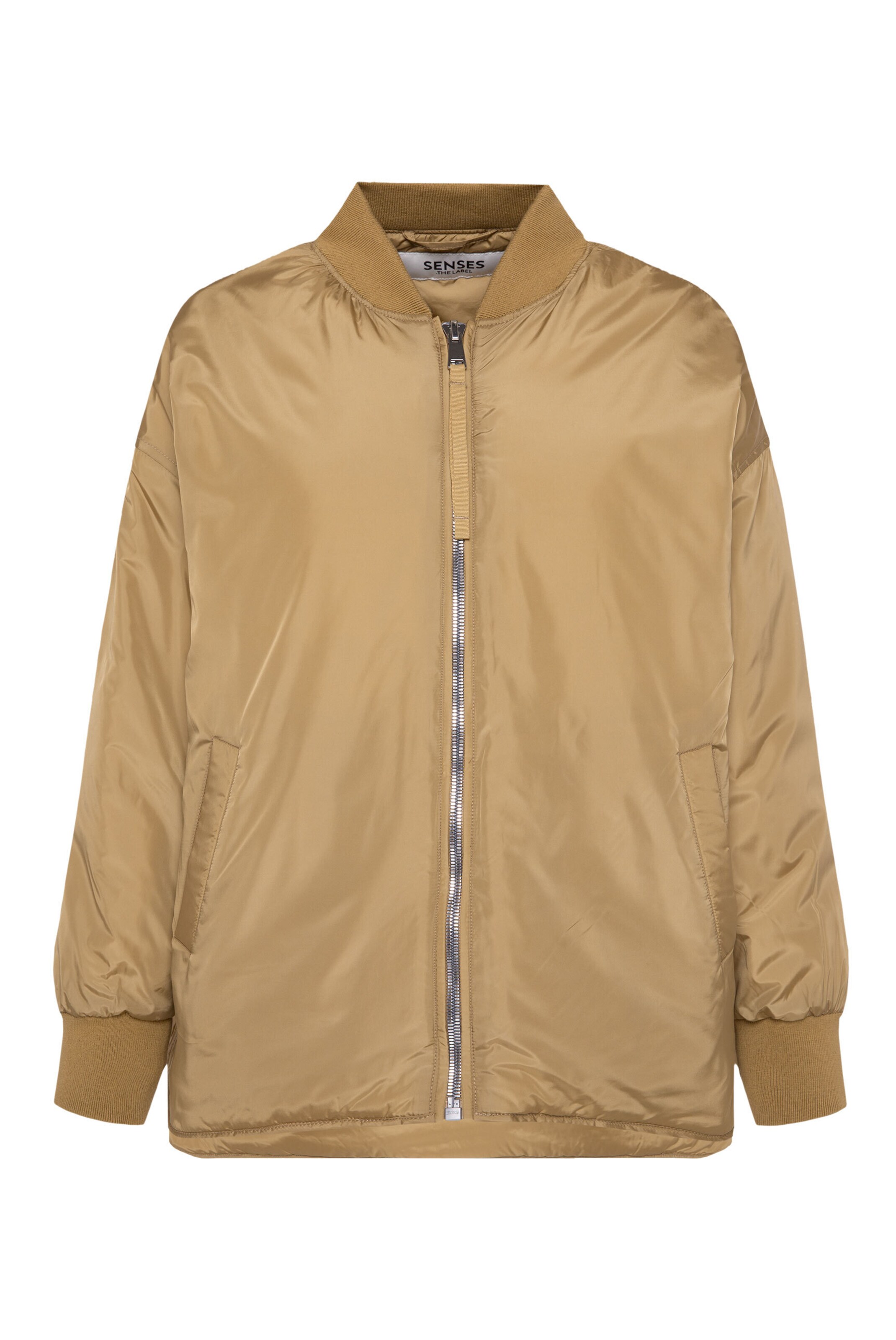 SENSES.THE LABEL Between-Season Jacket in Brown: front
