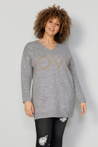 MIAMODA Sweater in Grey: front